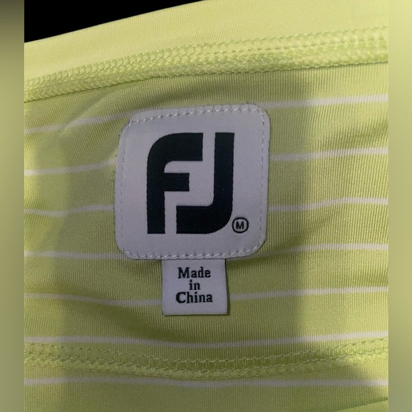 Footjoy 3/4 sleeves light/bright green with white stripes - Picture 4 of 4
